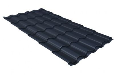 Металлочерепица Grand Line Kredo PurLite Matt RAL 7024 Мокрый асфальт